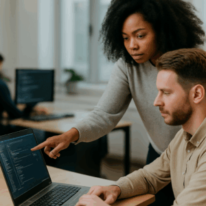 Analistas de prueba y QA probando aplicaciones generadas por vibe coding
