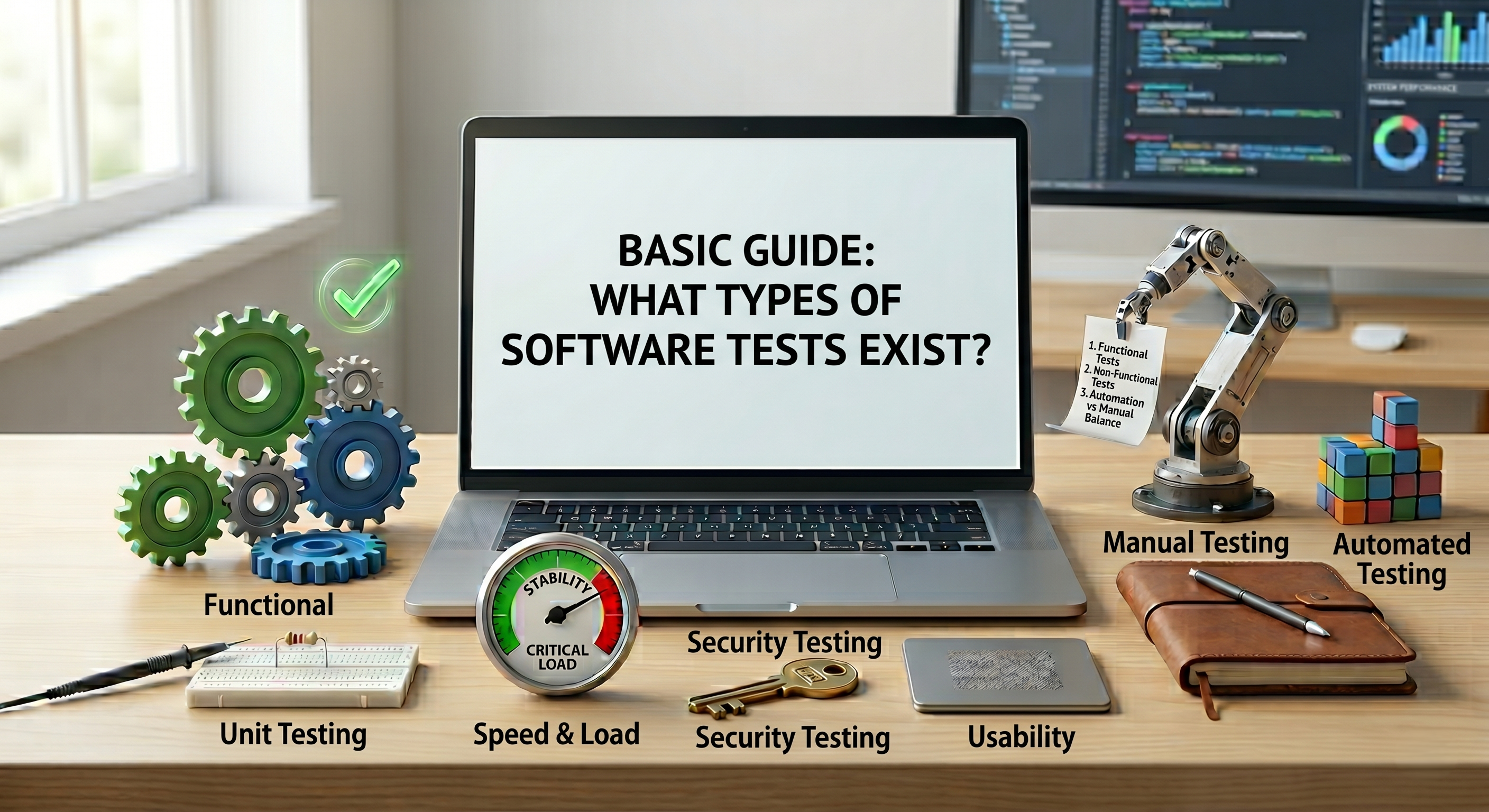 A basic guide on the different types of software testing to ensure application quality.